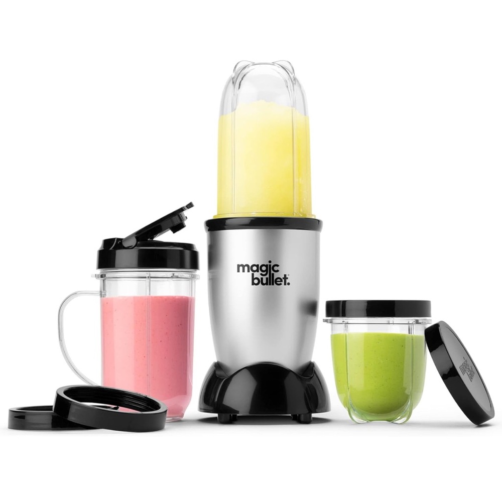 Magic Bullet Blender Silver and Black Set